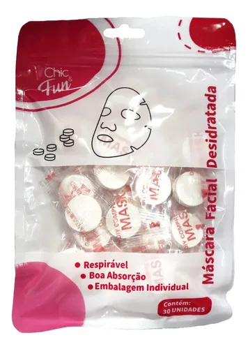 Máscara Descartável Desidratada Facial Chic & Fun Clearskin 30 Unidades Normal, foto 1 de 6