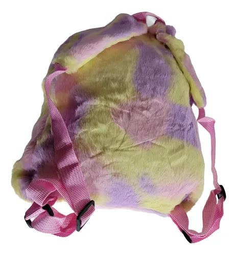 Mochila Infantil Pelúcia Para Bebês Criança Creche Ursinho Amarelo Pato, foto 6 de 8