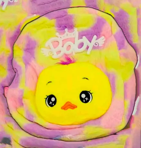 Mochila Infantil Pelúcia Para Bebês Criança Creche Ursinho Amarelo Pato, foto 7 de 8