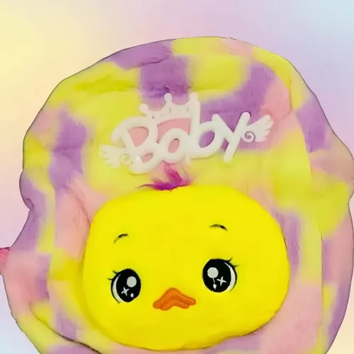 Mochila Infantil Pelúcia Para Bebês Criança Creche Ursinho Amarelo Pato, foto 8 de 8