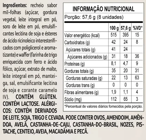 Wafer Mil Folhas Baunilha 80g Cacau Show Novidade Biscoito, foto 4 de 4