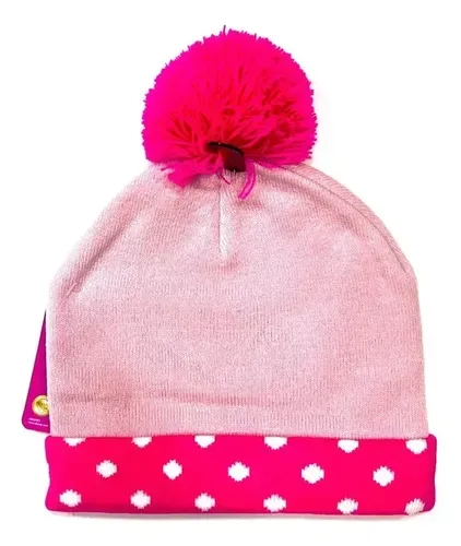 Gorro Touca Infantil Para Meninas Minie + Par De Luvas Rosa-chiclete P, foto 3 de 3
