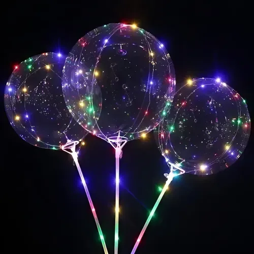 Balão De Led 15 Unidades + Com Pilhas E 24  Luz, foto 3 de 4