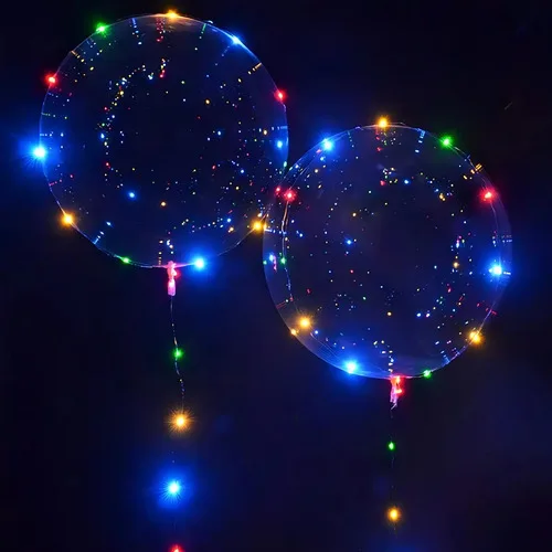 Balão - Bexiga Bubble Com Led Colorido - 18 Polegadas, foto 1 de 5