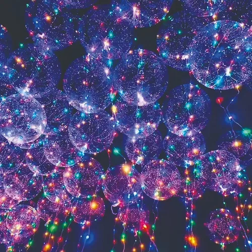 Balão - Bexiga Bubble Com Led Colorido - 18 Polegadas, foto 2 de 5