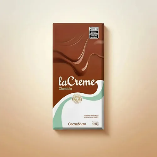 Tablete Cacau Show Lacreme Gianduia Ao Leite Avelã 100g, foto 2 de 2