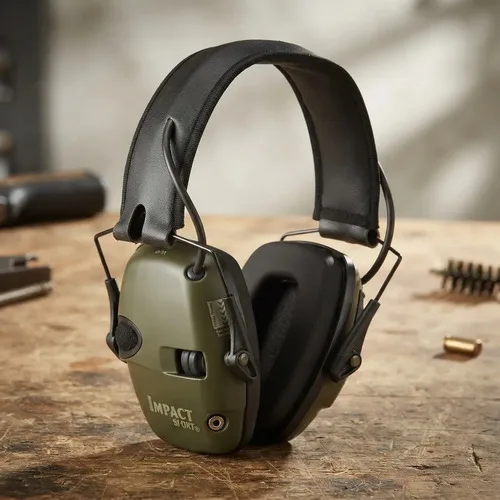 Abafador Eletrônico Howard Leight Impact Sport Tiro R-01526 Verde, foto 4 de 6