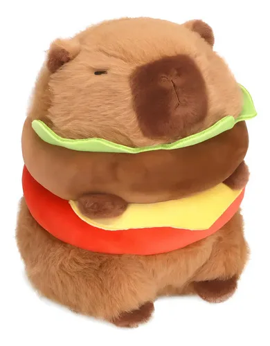 Hambúrguer De Pelúcia Pequeno Marrom Chdblock Capibara Winnie The Pooh, foto 1 de 2