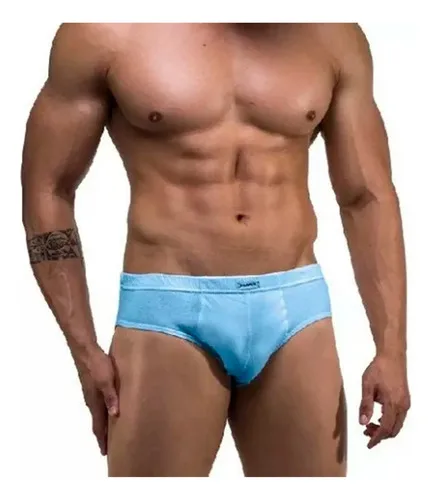 Kit 3 Cuecas Cueca Slip Adultn2 100% Algodão Penteado Nawes  Lisa Sortida Gg, foto 2 de 8