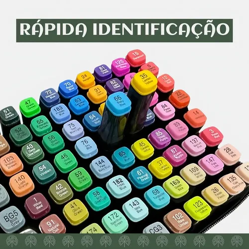 Conjunto 60 Cores Canetas Permanente Adoro Festa Marcador Ponta Dupla Multicolorido, foto 7 de 8
