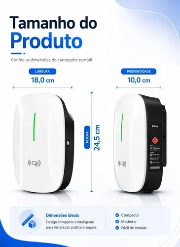 Carregador Wallbox Carro Elétrico 7.4kw Tipo 2, foto 5 de 7