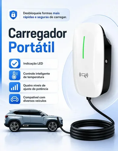 Carregador Wallbox Carro Elétrico 7.4kw Tipo 2, foto 7 de 7