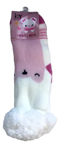 Meia Fofinha Pantufa Felpuda Pelúcia Infantil Antiderrapant, foto 4 de 7
