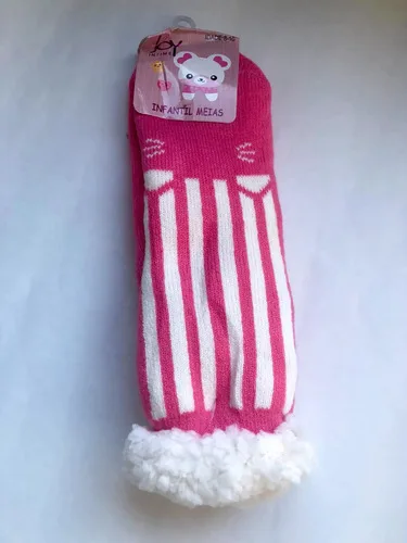 Meia Fofinha Pantufa Felpuda Pelúcia Infantil Antiderrapant, foto 5 de 7