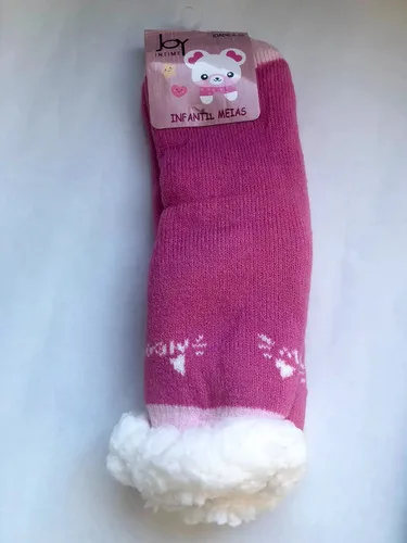 Meia Fofinha Pantufa Felpuda Pelúcia Infantil Antiderrapant, foto 6 de 7