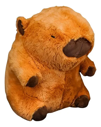 Pelúcia Capivara Filó 35cm Luck Toys Marrom Hipoalergênico Movimenta