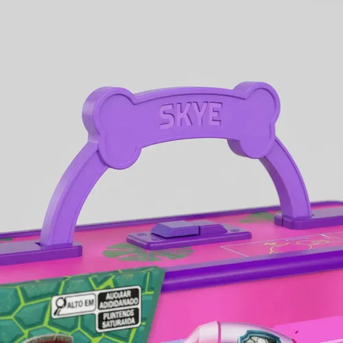 Maleta Lancheira Patrulha Canina Skye Com Trufas 108g Cacau Show Rosa, foto 4 de 5