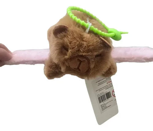 Pulseira De Pelúcia Capivara, Capivara Abraçável, Bicho De Bege, foto 6 de 8