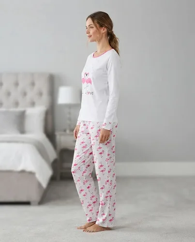 Pijamas De Frio Camisa E Calça De Malha Atacado Promoção Flamingo G, foto 2 de 4