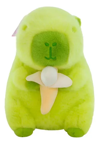 Pelucia De Capivara Capibala Banana Verde Pelúcia Presente Verde, foto 1 de 5