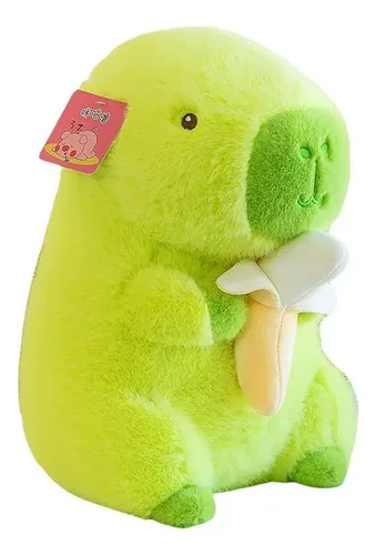 Pelucia De Capivara Capibala Banana Verde Pelúcia Presente Verde, foto 4 de 5