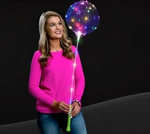 Balao Led Gigante Kit Com 10 Un. Festa C Vareta, foto 1 de 5