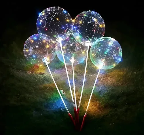 Balao Led Gigante Kit Com 10 Un. Festa C Vareta, foto 2 de 5