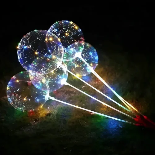 Balao Led Gigante Kit Com 10 Un. Festa C Vareta, foto 3 de 5
