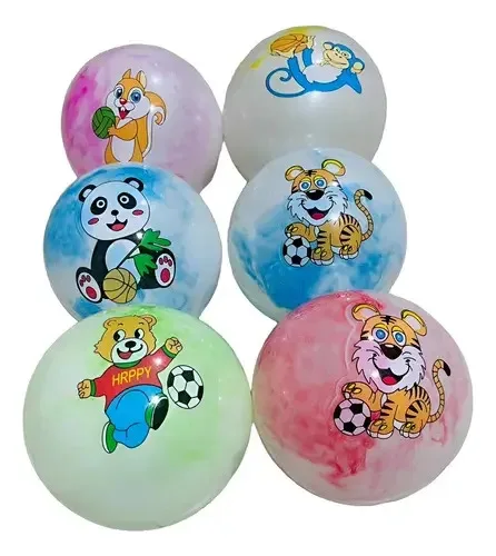 25 Bola Bolas De Vinil Dente De Leite Praia Piscina Atacado Colorido Animais, foto 2 de 7