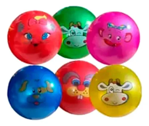 25 Bola Bolas De Vinil Dente De Leite Praia Piscina Atacado Colorido Animais, foto 5 de 7
