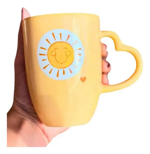 Caneca Ursinhos Carinhosos Fofinha Personagens Cacau Show Cor Sol - Amarelo, foto 2 de 8