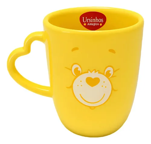 Caneca Ursinhos Carinhosos Fofinha Personagens Cacau Show Cor Sol - Amarelo, foto 5 de 8