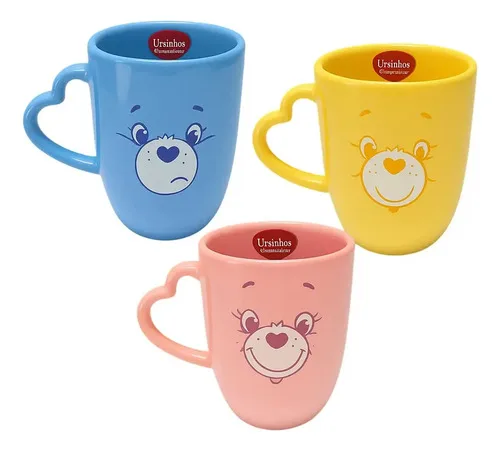 Caneca Ursinhos Carinhosos Fofinha Personagens Cacau Show Cor Sol - Amarelo, foto 8 de 8