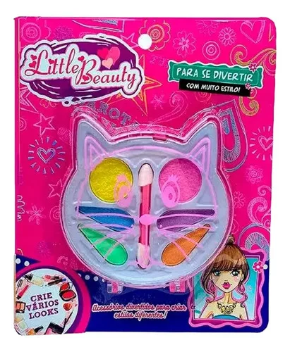 Maquiagem Gatinho P Crianças Estojo Infantil Little Beauty, foto 1 de 2