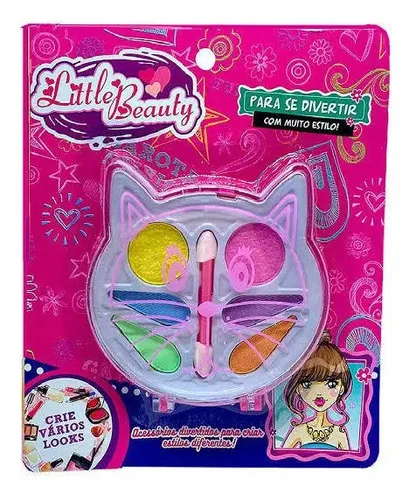 Maquiagem Gatinho P Crianças Estojo Infantil Little Beauty, foto 2 de 2