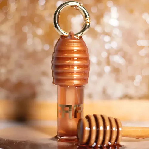 Gloss Labial De Mel Liphoney Com Brilho Irresistível Com Chaveiro Dourado, foto 4 de 8