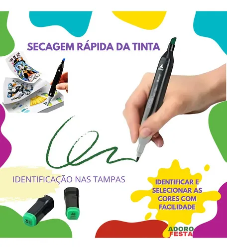 Marcadores De Ponta Dupla Com 36 Cores Para Desenho Múltiplas Cores, foto 4 de 5