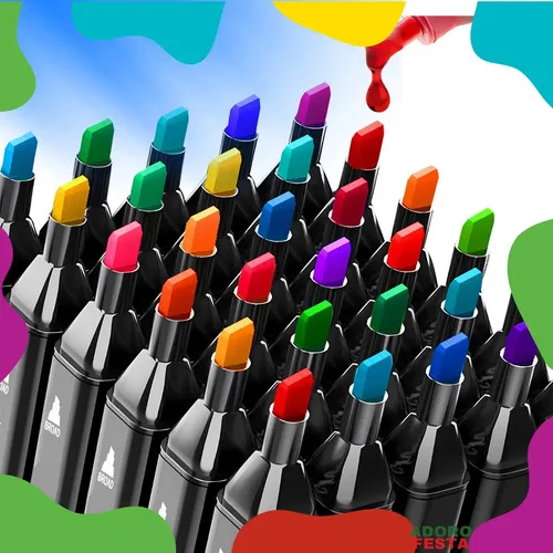 Marcadores De Ponta Dupla Com 36 Cores Para Desenho Múltiplas Cores, foto 5 de 5