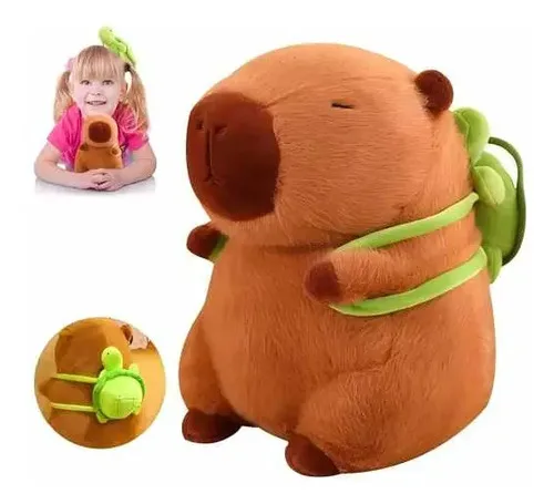 Brinquedo Pelúcia De Capivara Marrom-claro, foto 6 de 6