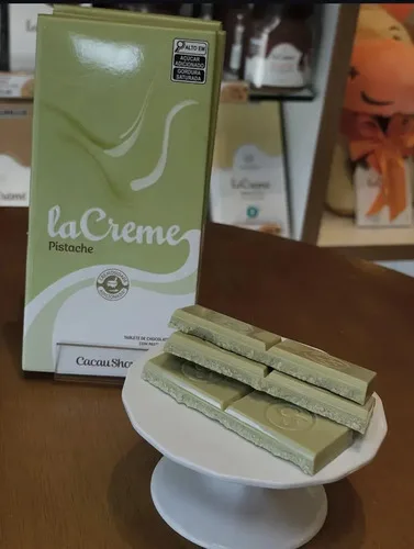 Tablete Lacreme Pistache C/ Chocolate Branco 100g Cacau Show, foto 2 de 8