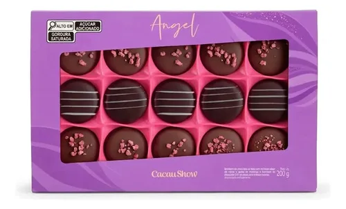 Caixa Bombom Chocolate Ao Leite Cacau Show Angel 200g, foto 1 de 6