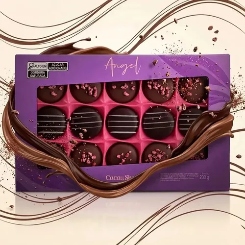 Caixa Bombom Chocolate Ao Leite Cacau Show Angel 200g, foto 3 de 6