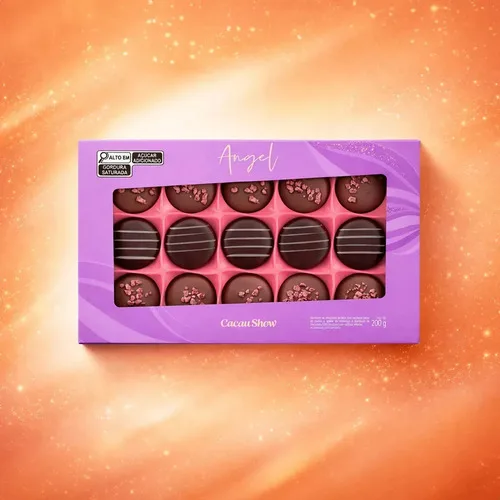 Caixa Bombom Chocolate Ao Leite Cacau Show Angel 200g, foto 5 de 6