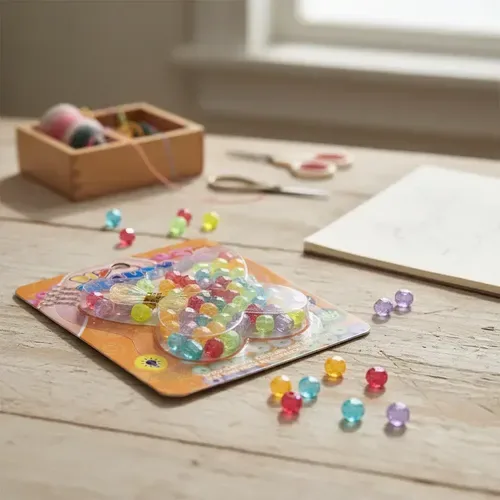 Kit 10 Cartelas De Miçangas Pulseira Infantil Lembrancinha, foto 2 de 8