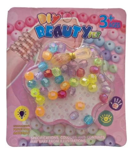 Kit 10 Cartelas De Miçangas Pulseira Infantil Lembrancinha, foto 3 de 8