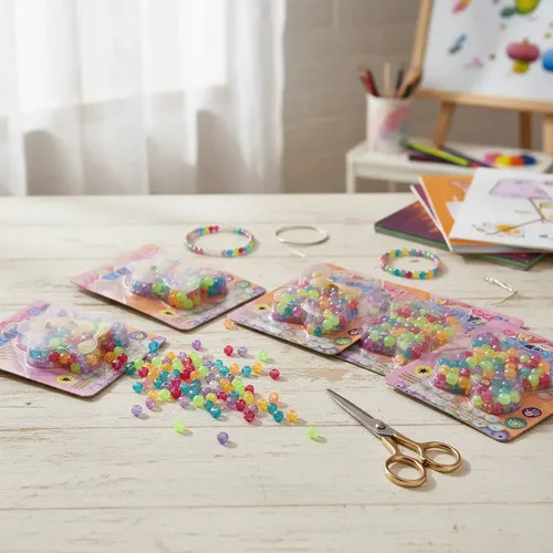 Kit 10 Cartelas De Miçangas Pulseira Infantil Lembrancinha, foto 4 de 8