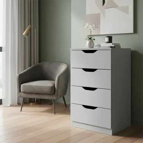 Gaveteiro Para Escritório E Quarto 4 Gaveta Multivisão Cor Branco, foto 1 de 8