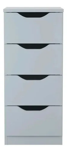 Gaveteiro Para Escritório E Quarto 4 Gaveta Multivisão Cor Branco, foto 2 de 8