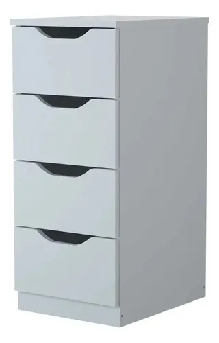 Gaveteiro Para Escritório E Quarto 4 Gaveta Multivisão Cor Branco, foto 5 de 8