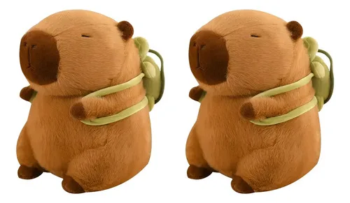 Pelúcia Capivara E Mochila Tartaruga Kontuz Home, Marrom De 25  Para Crianças, foto 1 de 8